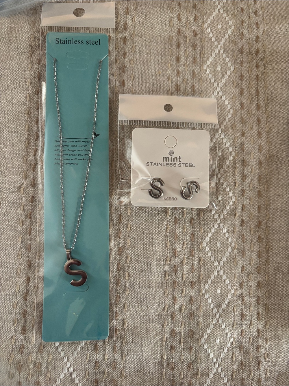 Mint Stainless Steel Silver 'S' Necklace